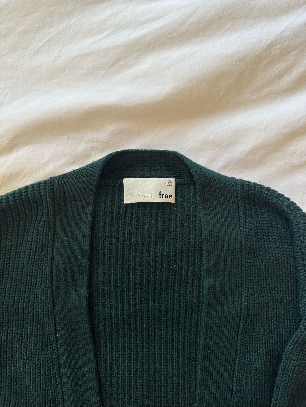WILFRED GREEN OPEN CARDIGAN